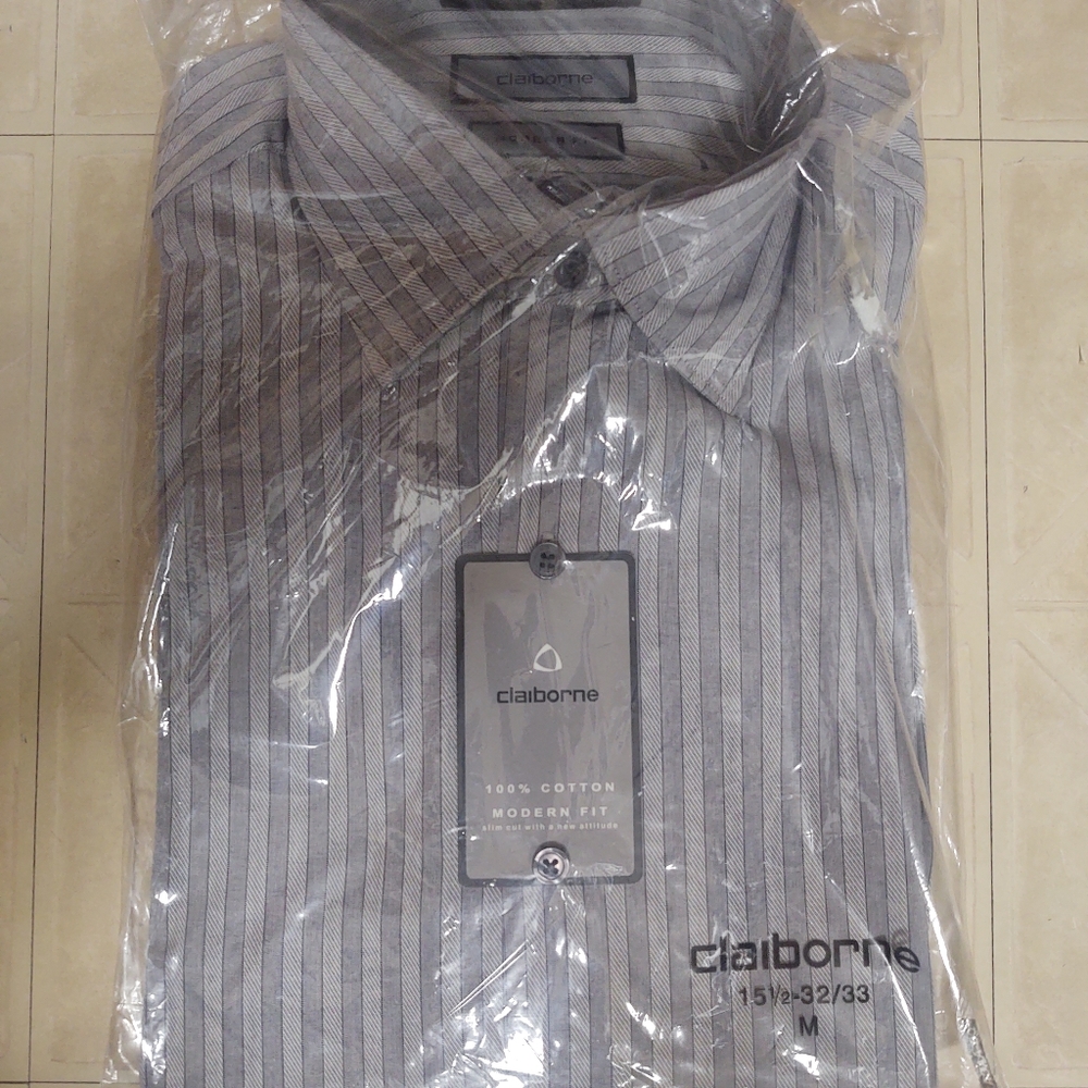 CLAIBORNE men's dress shirt, medium slim fit